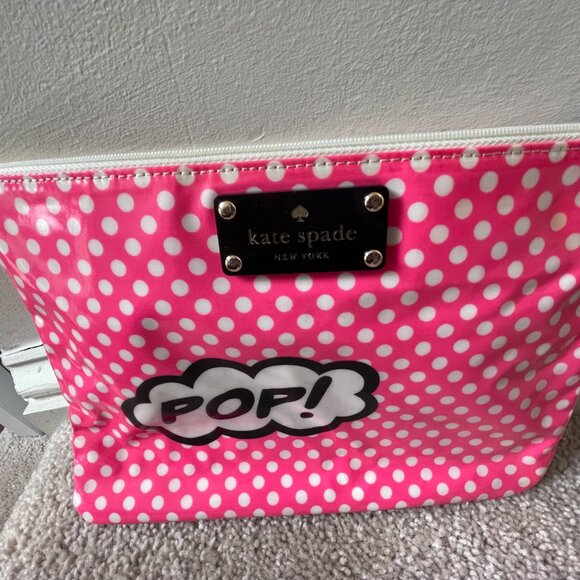 kate spade Handbags - Kate Spade New York 'Pop' Art Hot Pink & White Polka Dot Clutch for your Purse